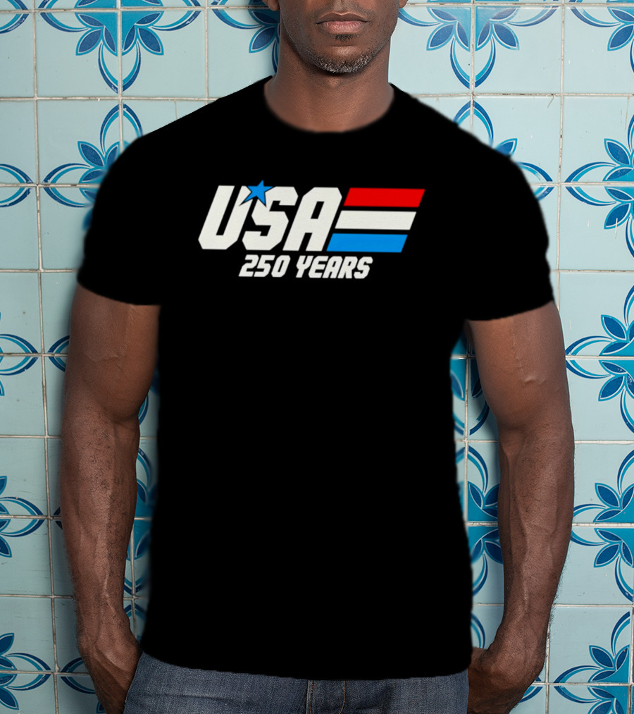 USA 250 Years Racing Star Iconic Red White Blue T-Shirt