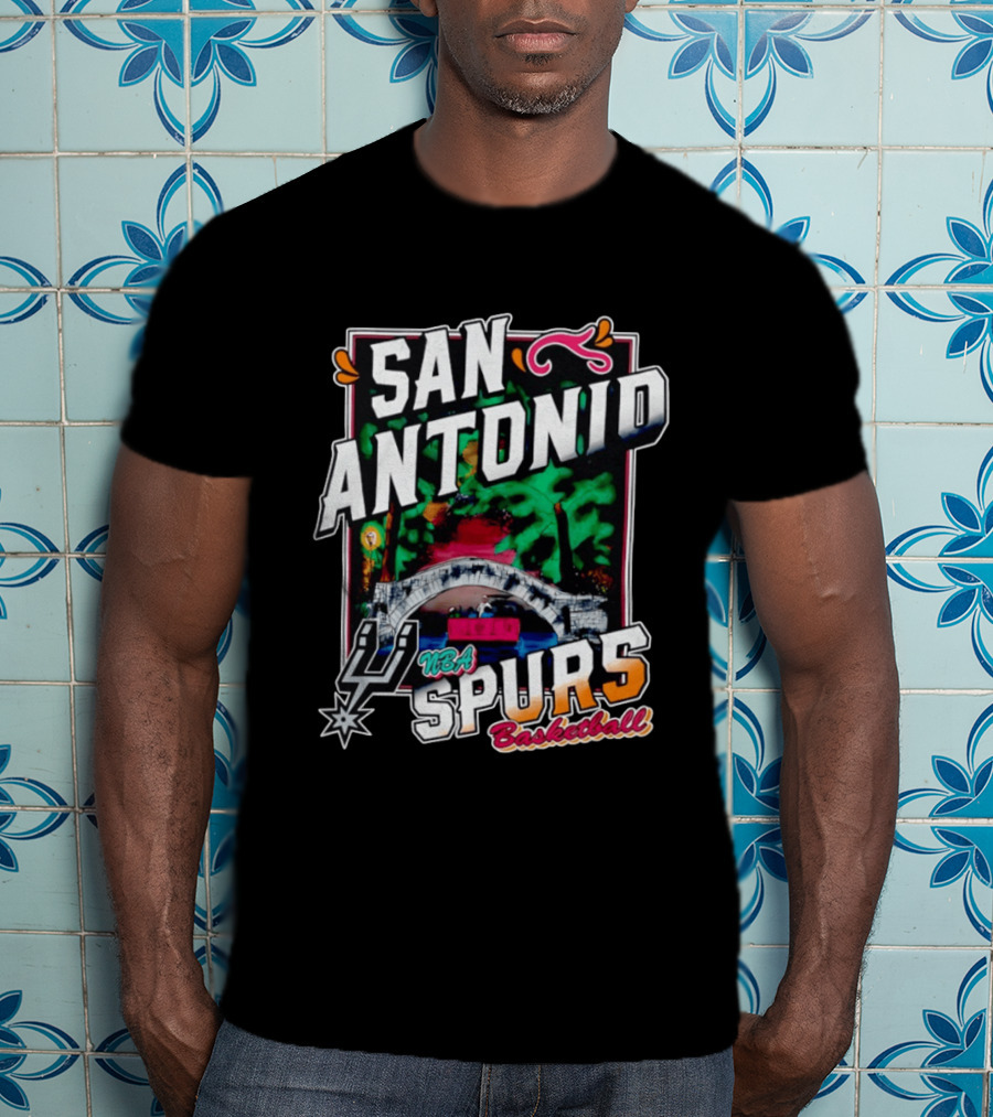 San Antonio Spurs River Walk NBA Basketball T-Shirt