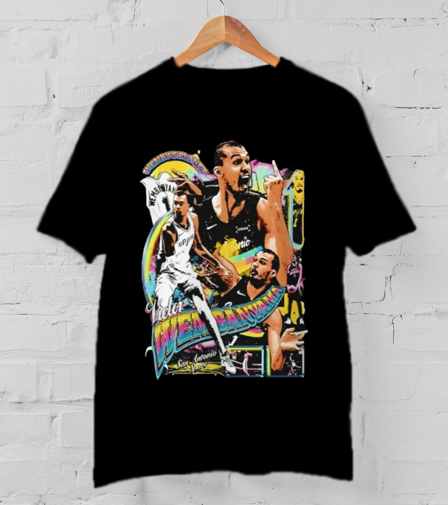 Victor Wembanyama X The Alien Mashup San Antonio Spurs Basketball #1 Wemby T-Shirt