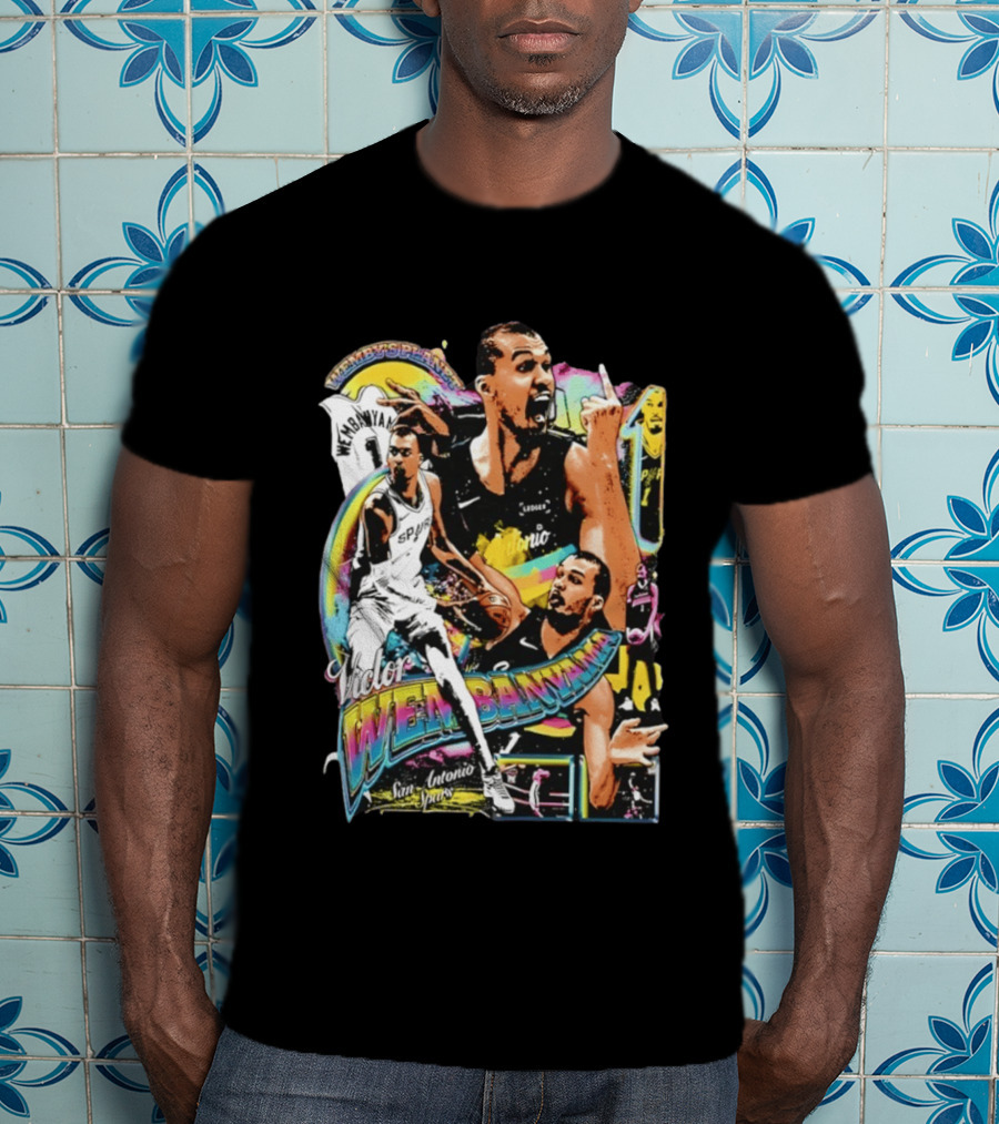 Victor Wembanyama X The Alien Mashup San Antonio Spurs Basketball #1 Wemby T-Shirt