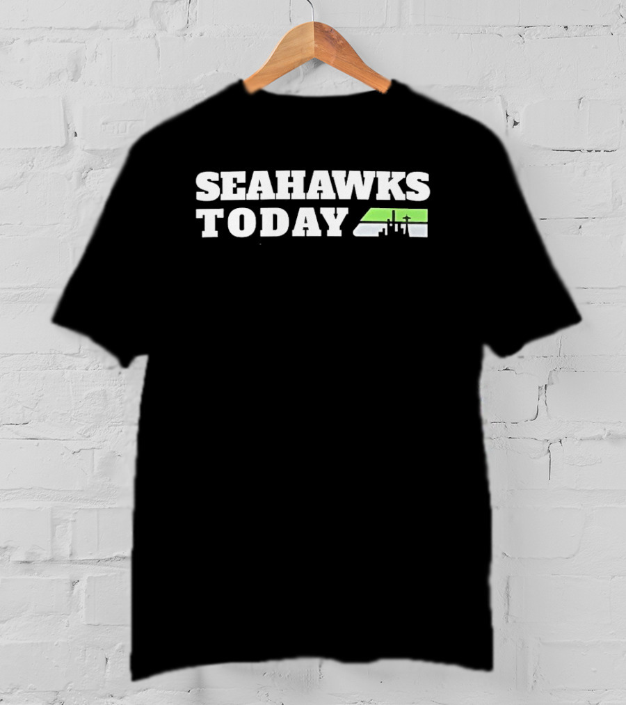 Seattle Seahawks Today Skyline Green T-Shirt