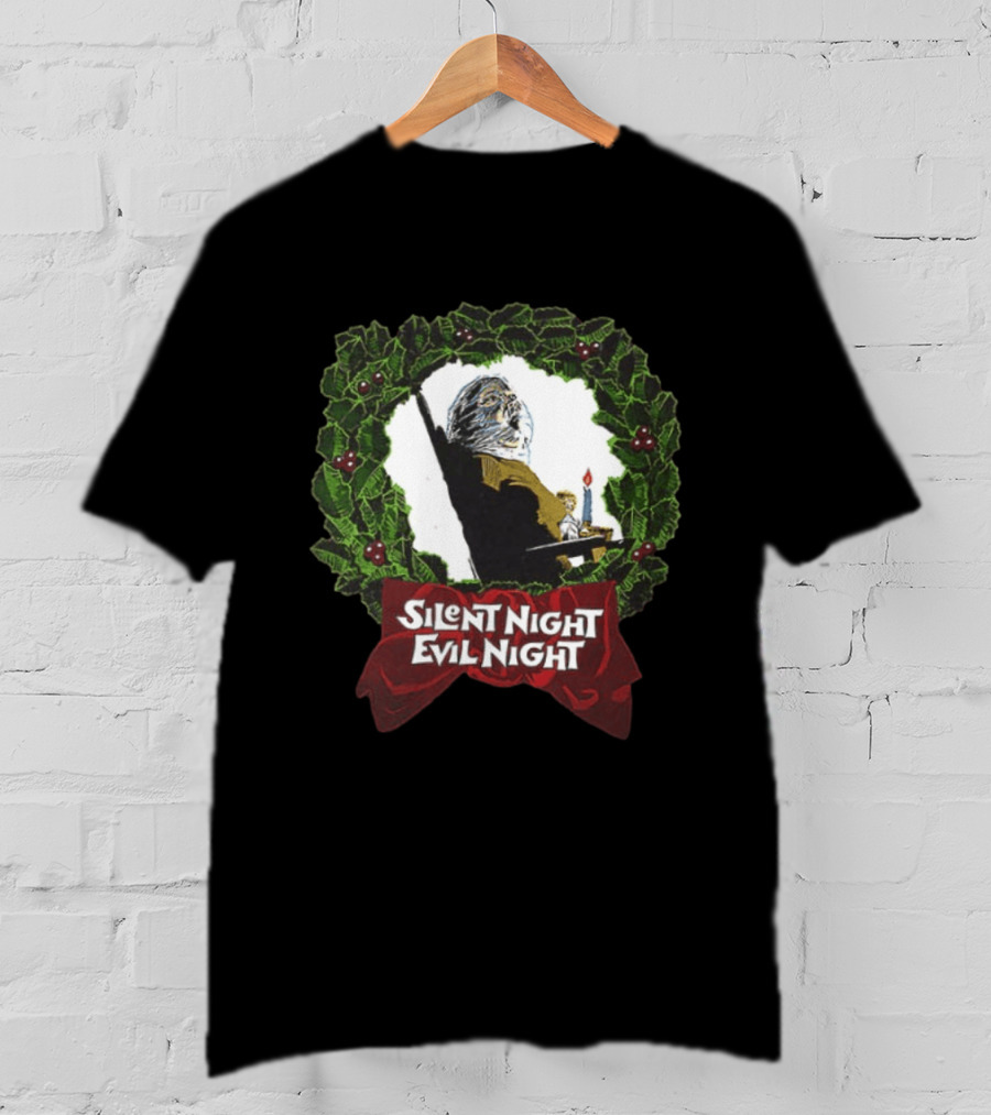Silent Night Evilnight If This Picture Doesn’t Make Your Skin Crawl It’s On Too Tight 2 Sided T-Shirt