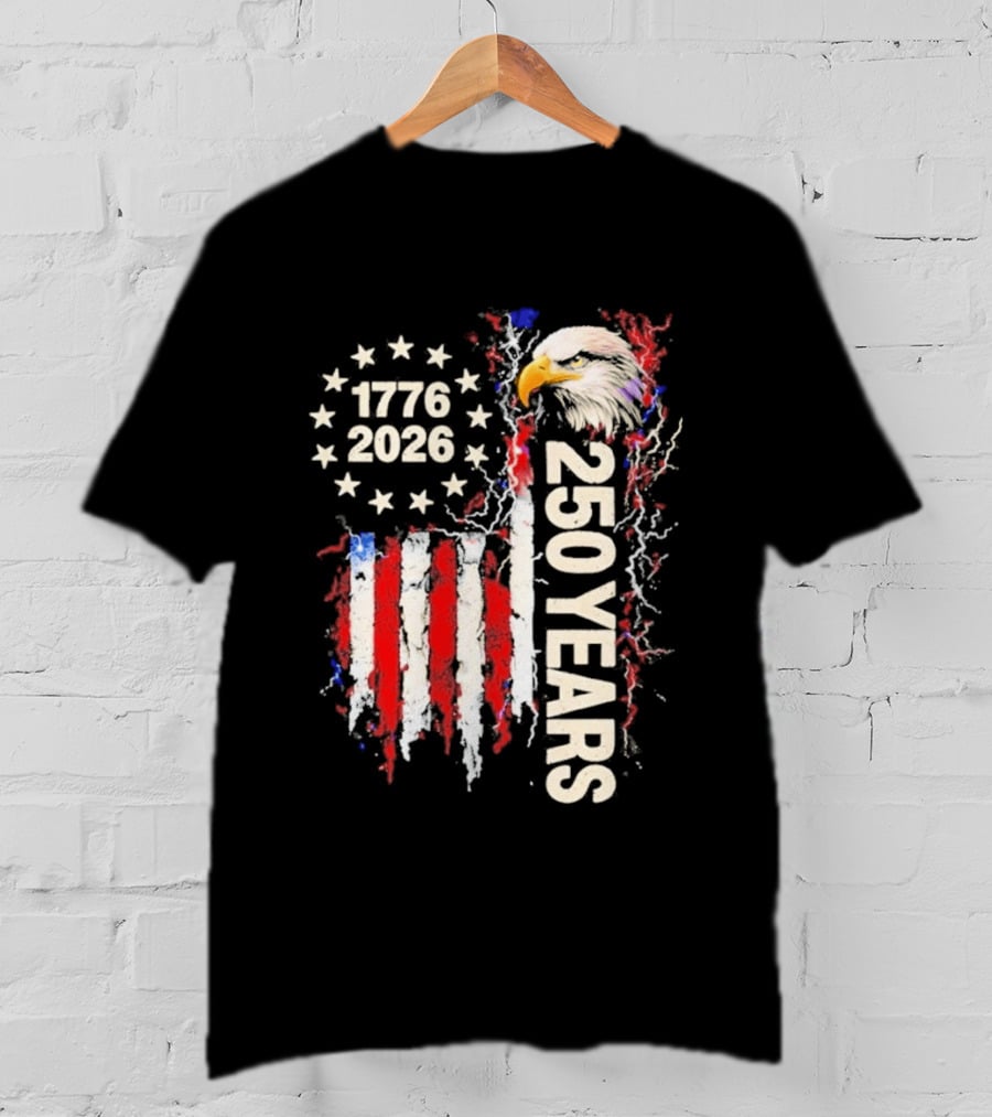 Patriotic Bald Eagle 1776 2026 USA 250 Years Anniversary Celebration T-Shirt