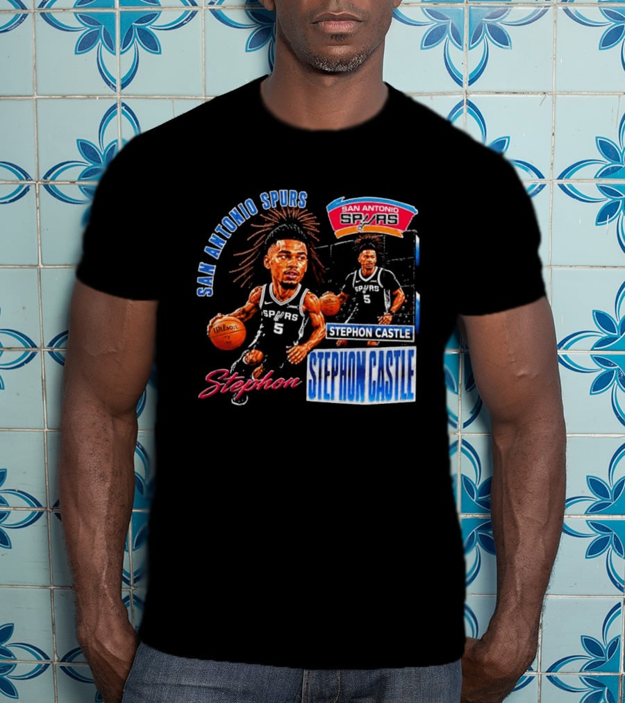 San Antonio Spurs Stephon Castle 90s Bootleg T-Shirt