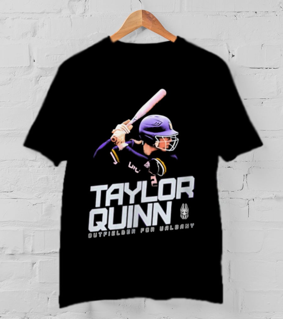 Taylor Quinn UAlbany Outfielder Baseball Sports T-Shirt
