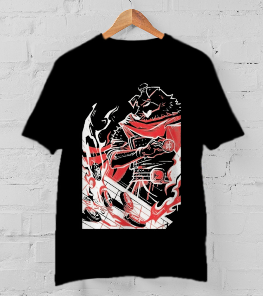 Technoblade Of War Gamer Tribute Epic Medieval Style Scarf And Flames T-Shirt