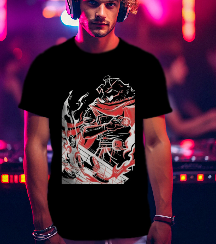 Technoblade Of War Gamer Tribute Epic Medieval Style Scarf And Flames T-Shirt