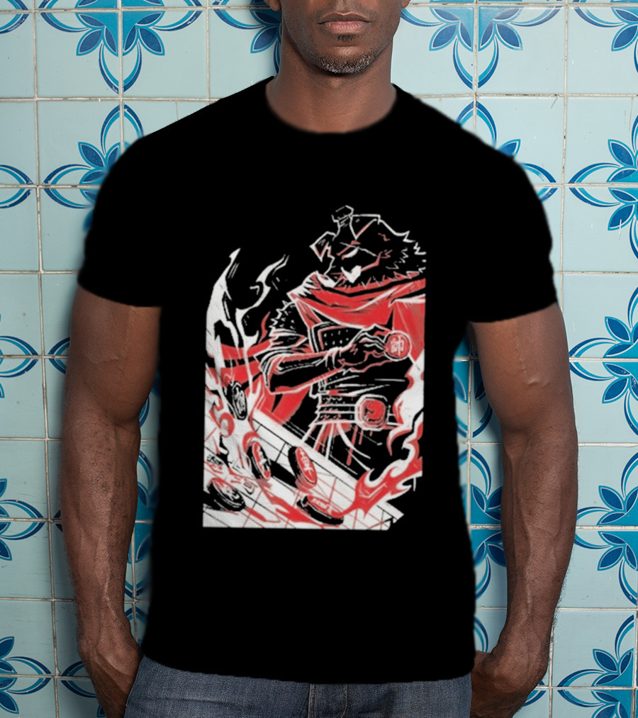 Technoblade Of War Gamer Tribute Epic Medieval Style Scarf And Flames T-Shirt