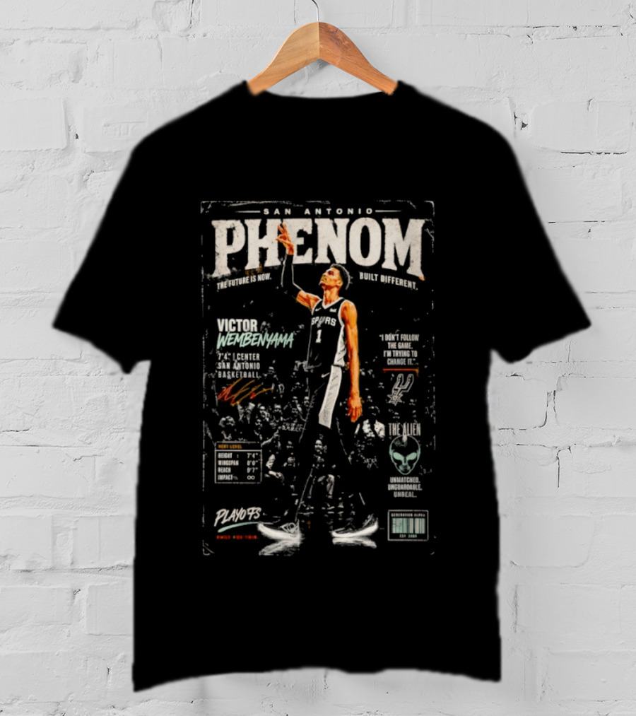 San Antonio Phenom Victor Wembanyama Next Prodigy Basketball Alien UFO Spurs T-Shirt