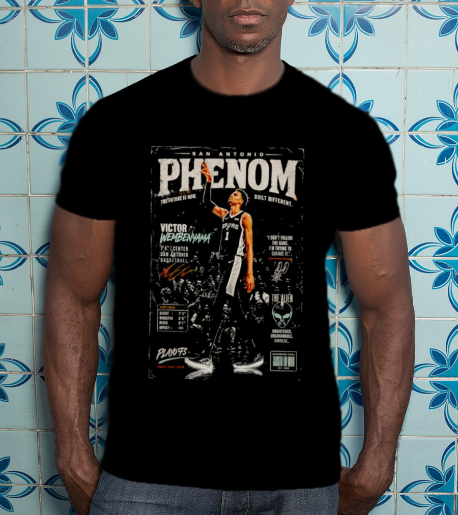 San Antonio Phenom Victor Wembanyama Next Prodigy Basketball Alien UFO Spurs T-Shirt