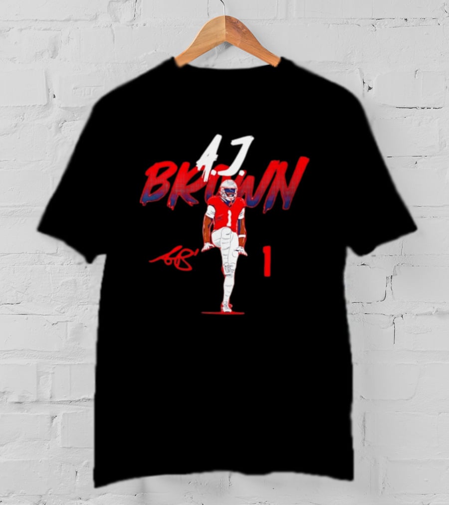 A.J. Brown 1 Pose New England Patriots NFL Football Player T-Shirt