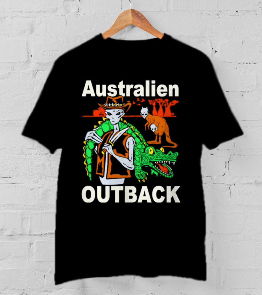 Australien Outback Alien Crocodile Adventure T-Shirt