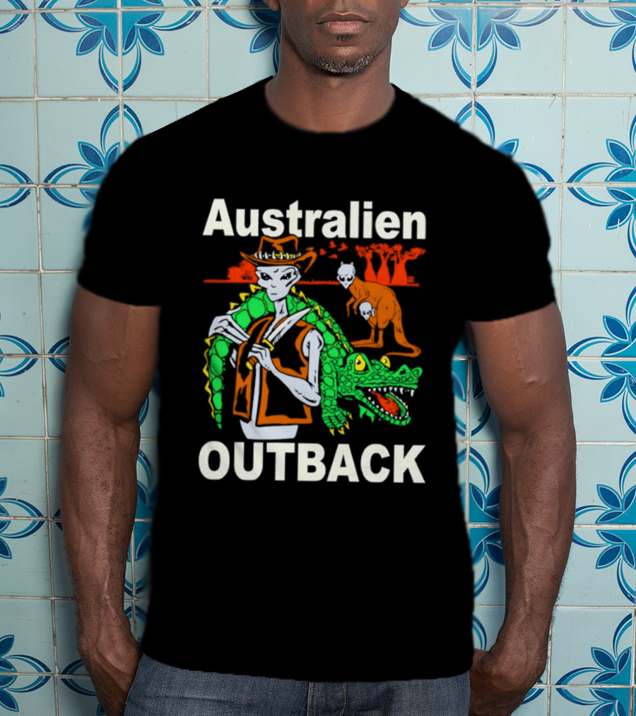 Australien Outback Alien Crocodile Adventure T-Shirt