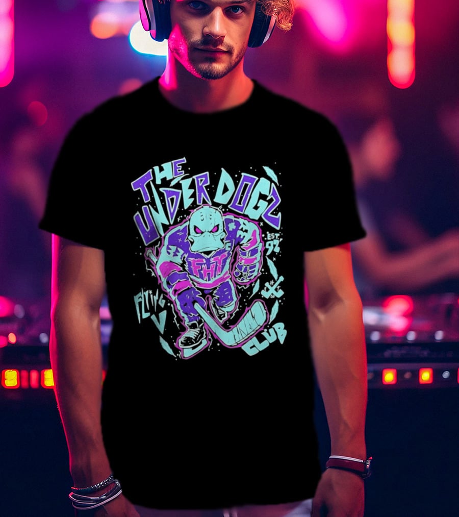 Anaheim Ducks The Underdogs FMH Flying House Club Hockey Player T-Shirt
