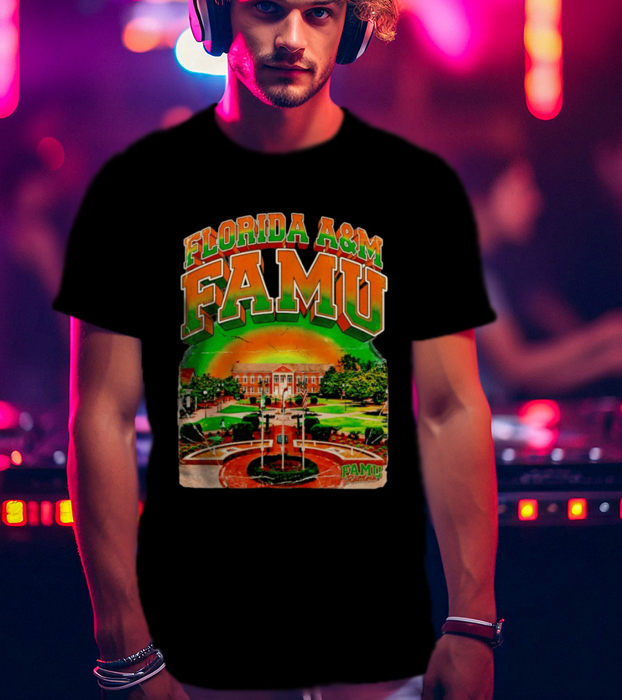 Florida A&M FAMU Rattlers Lee Hall Campus Landmark T-Shirt