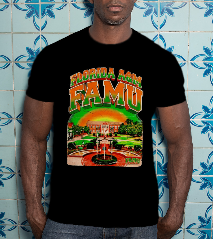 Florida A&M FAMU Rattlers Lee Hall Campus Landmark T-Shirt