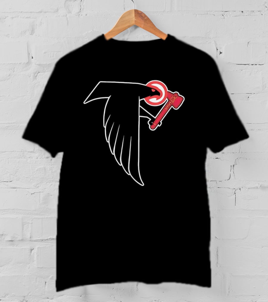 Atlanta Falcons Bird Holding Tomahawk Axe T-Shirt