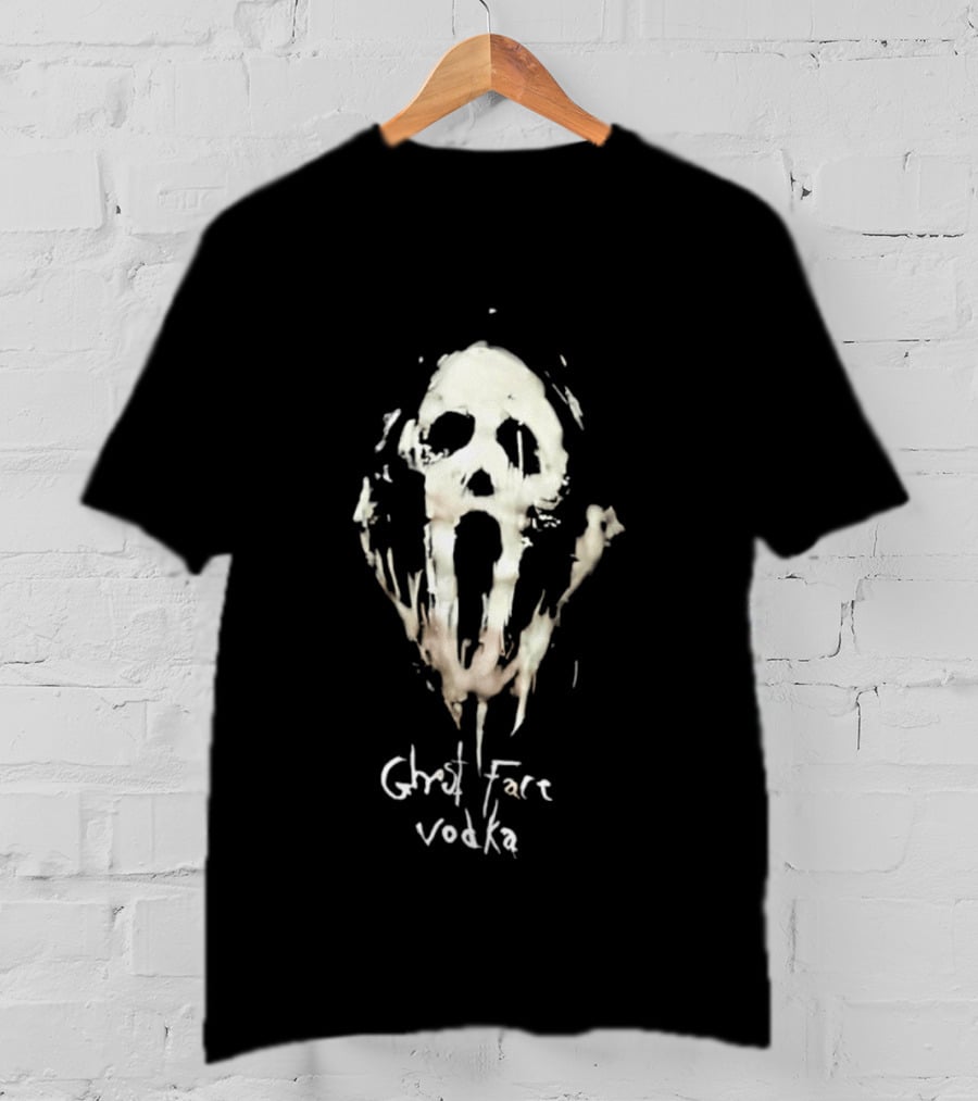 Ghost Face Vodka Skull Art Horror Aesthetic T-Shirt