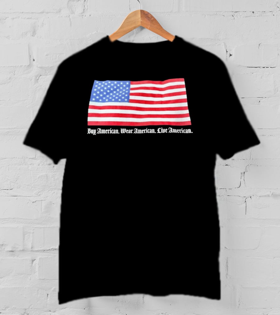 Buy American Wear American Live American Flag Stars And Stripes T-Shirt