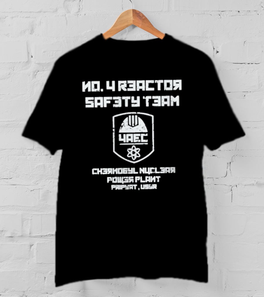 Chernobyl No. 4 Reactor Safety Team Pripyat USSR Nuclear Power Plant Mock T-Shirt