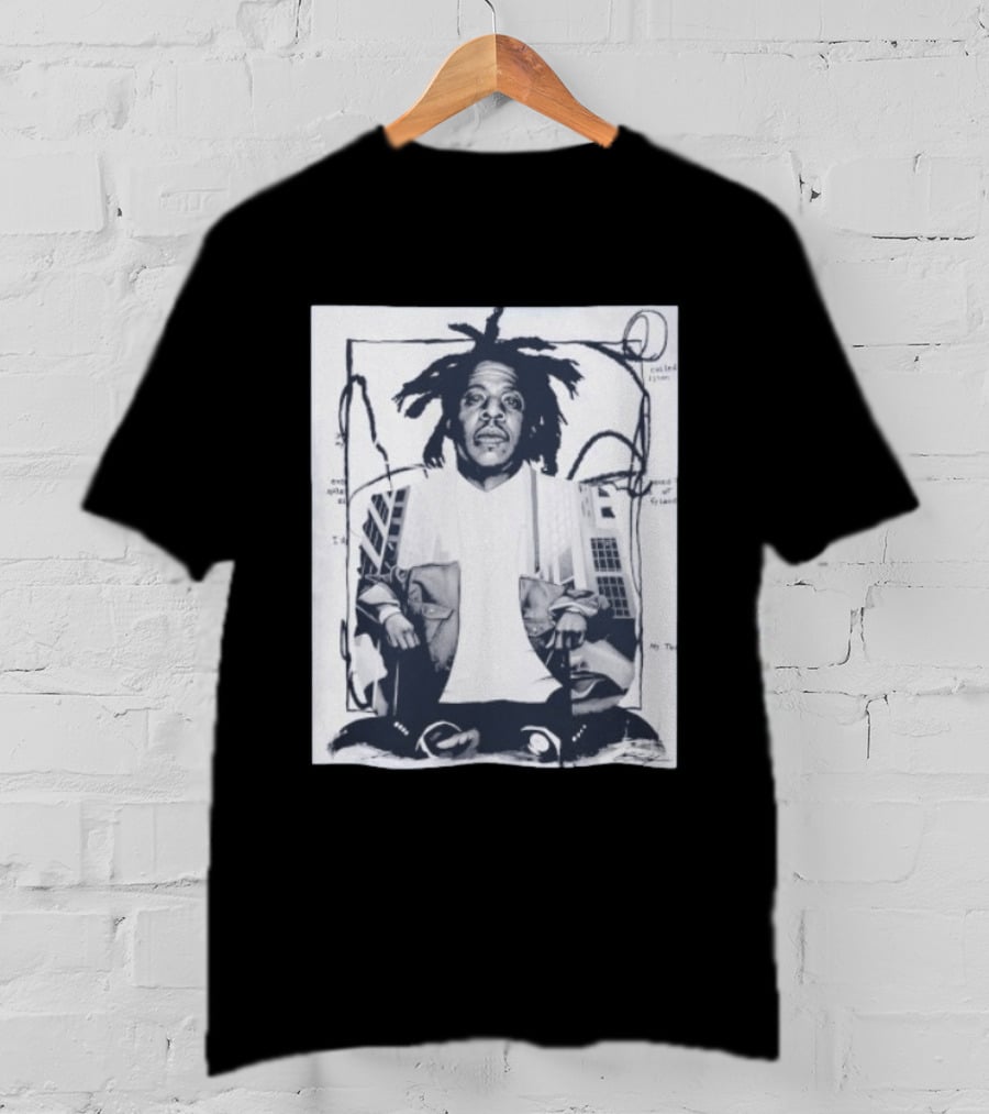 JAY Z Urban Style Portrait With Dreadlocks And Cityscape T-Shirt
