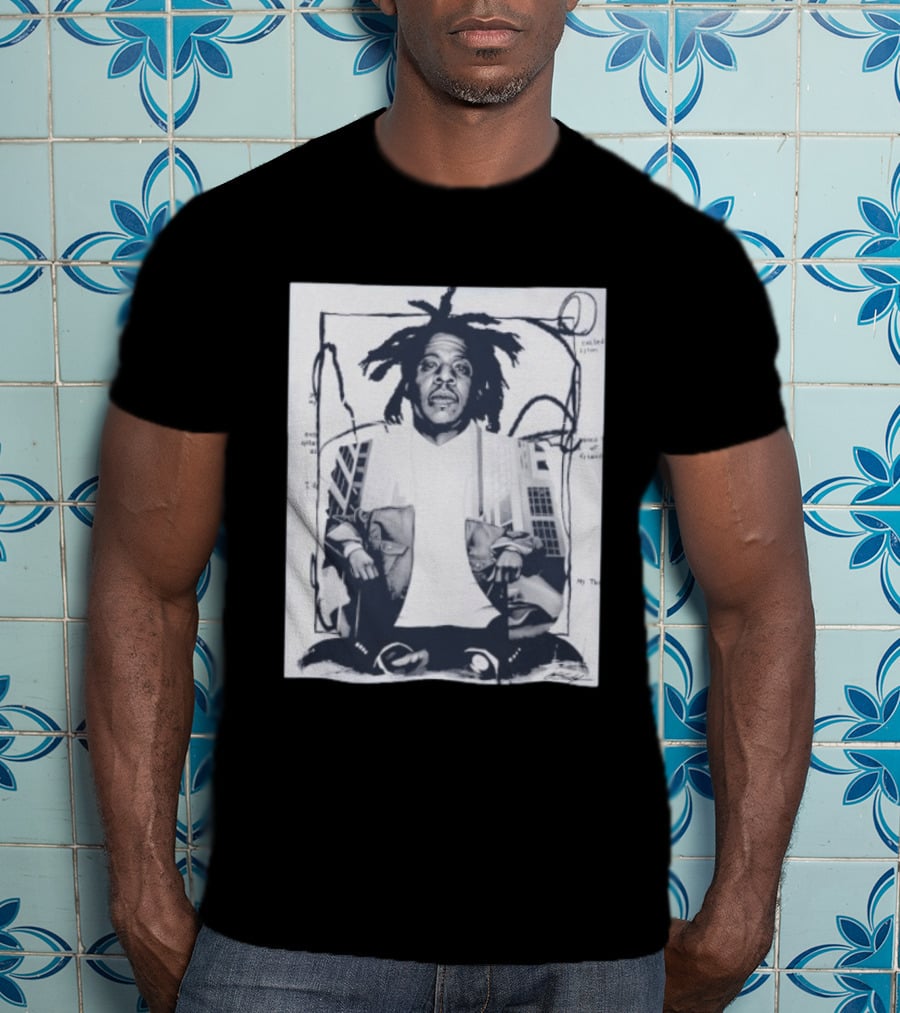 JAY Z Urban Style Portrait With Dreadlocks And Cityscape T-Shirt