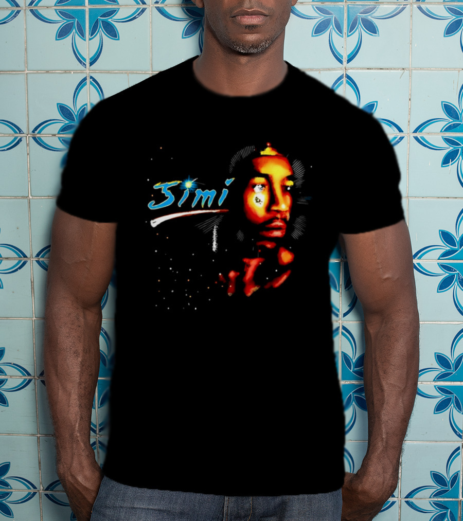 Jimi Hendrix Psychedelic Cosmic Stardust Simi T-Shirt