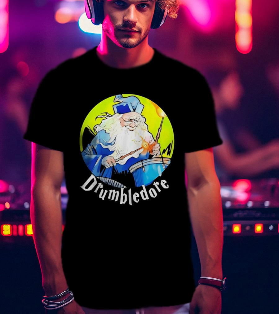 Drumbledore Wizards Percussionist Fantasy Magic T-Shirt