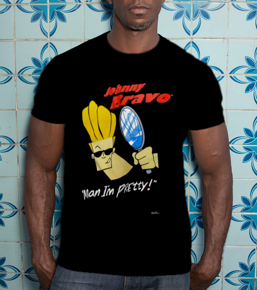 Johnny Bravo Man I'm Pretty Magnifying Mirror T-Shirt
