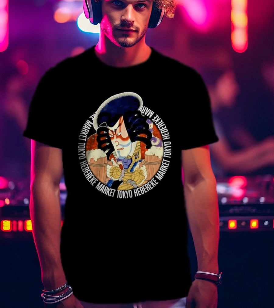Kabuki Warrior Hebereke Market Tokyo Beer T-Shirt