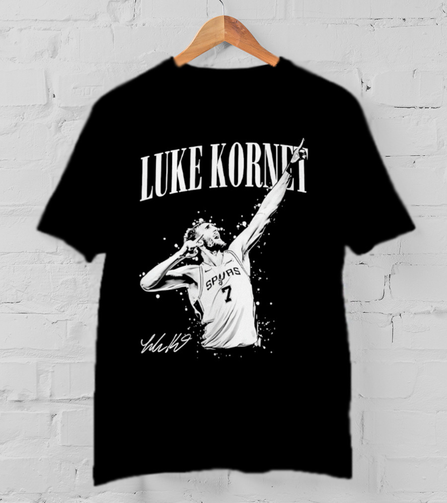Luke Kornet San Antonio Basketball Number 7 Signature T-Shirt