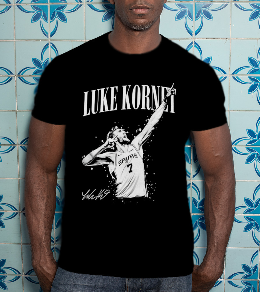 Luke Kornet San Antonio Basketball Number 7 Signature T-Shirt