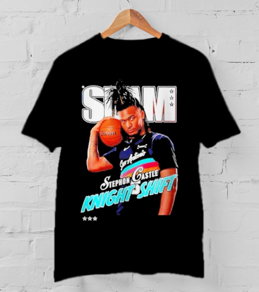 San Antonio Spurs Stephon Castle Slam Knight Shift T-Shirt