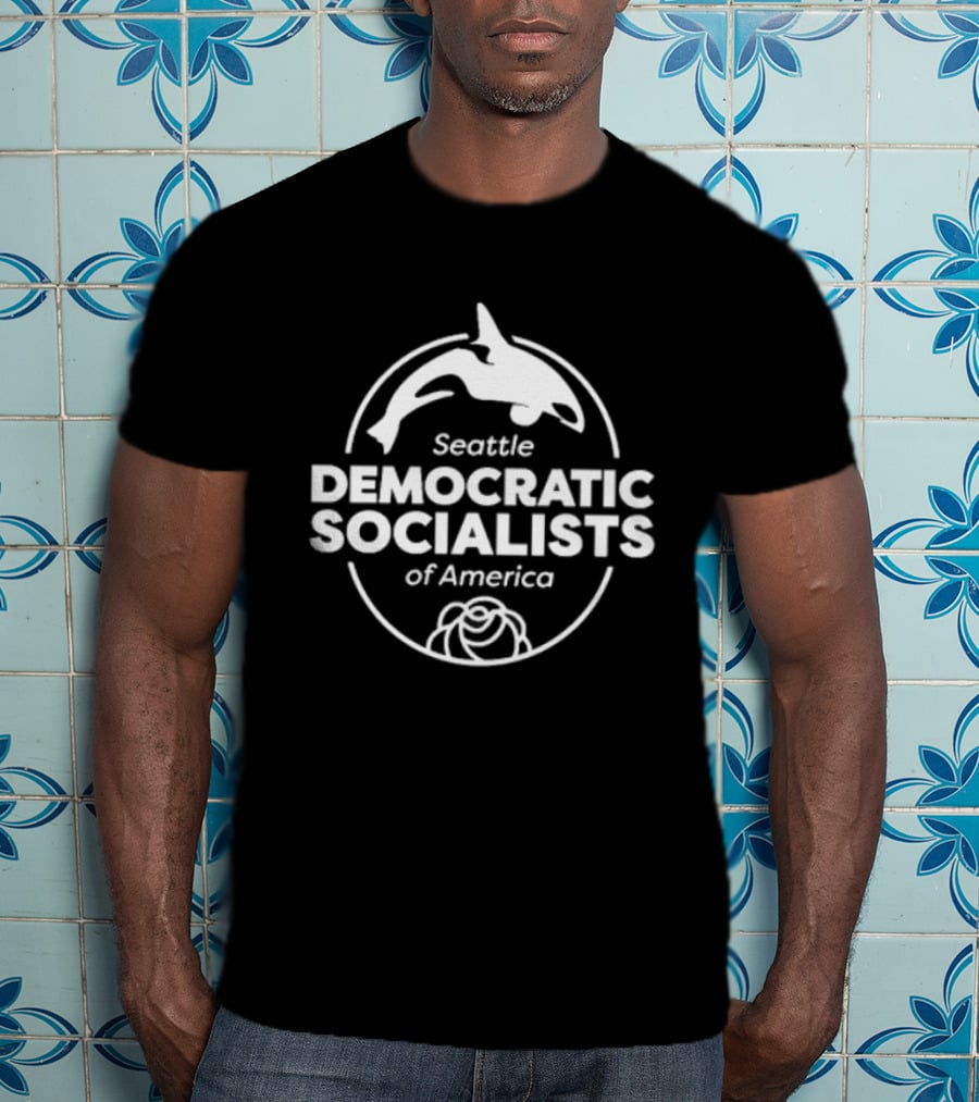 Seattle Democratic Socialists Of America Orca And Rose T-Shirt