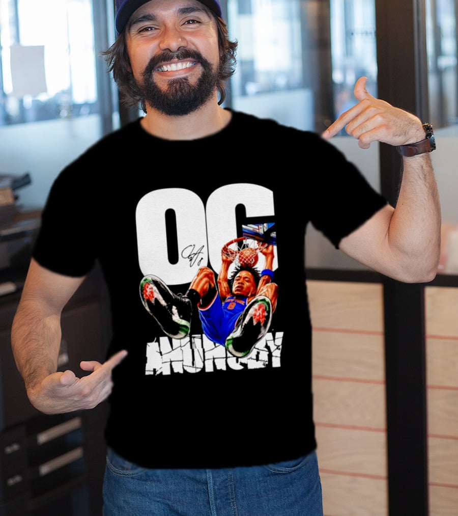 OG Anunoby Dunking New York Knicks Caricature T-Shirt