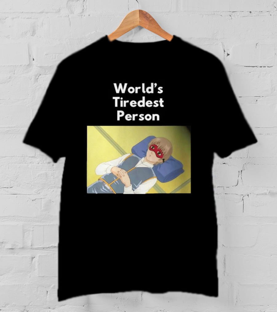Okita Sougo World's Tiredest Person Anime Character Relaxing T-Shirt