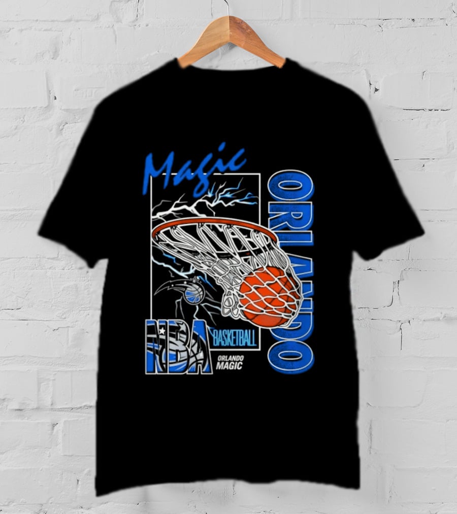 Magic Orlando Basketball NBA Lightning Swish T-Shirt