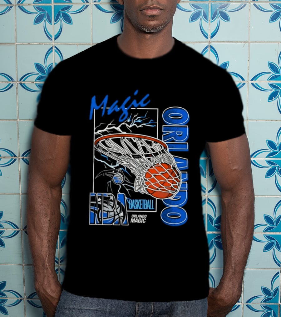 Magic Orlando Basketball NBA Lightning Swish T-Shirt