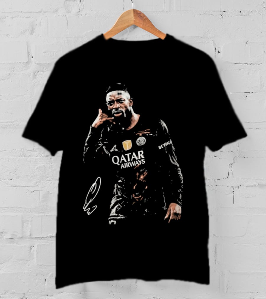 Ousmane Dembele Dialed In Qatar Airways T-Shirt