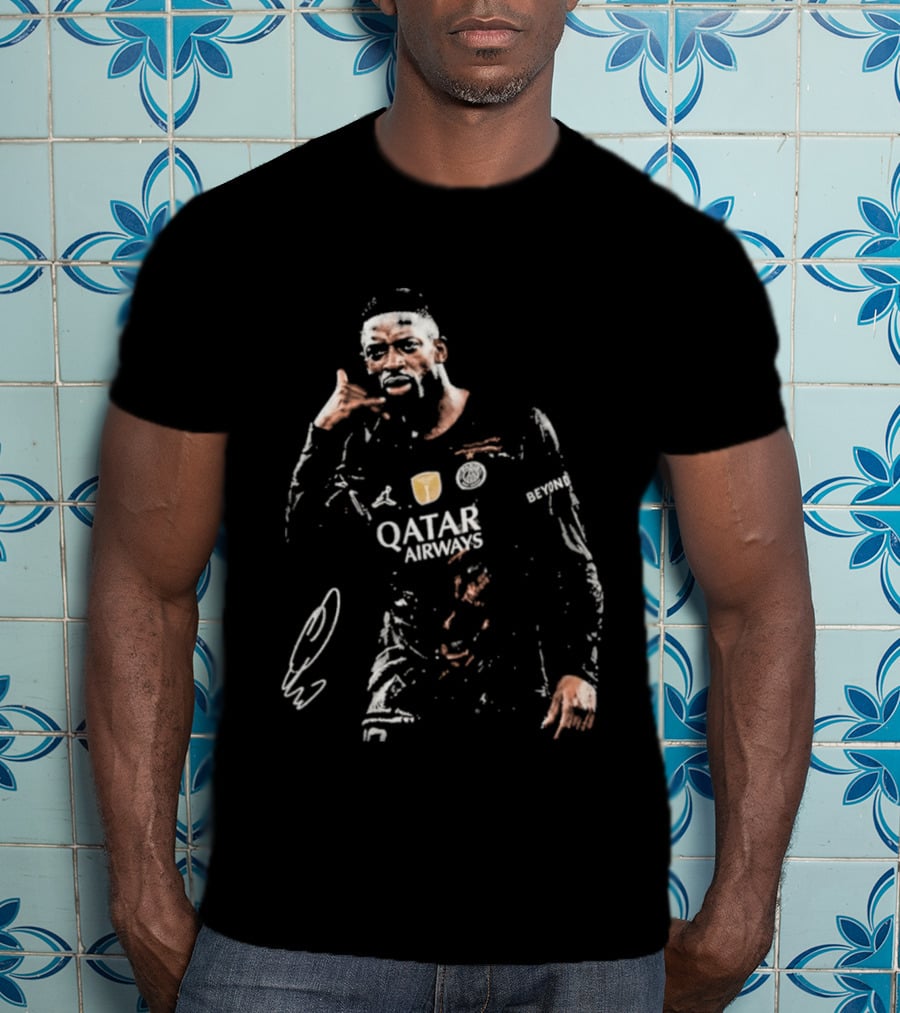 Ousmane Dembele Dialed In Qatar Airways T-Shirt