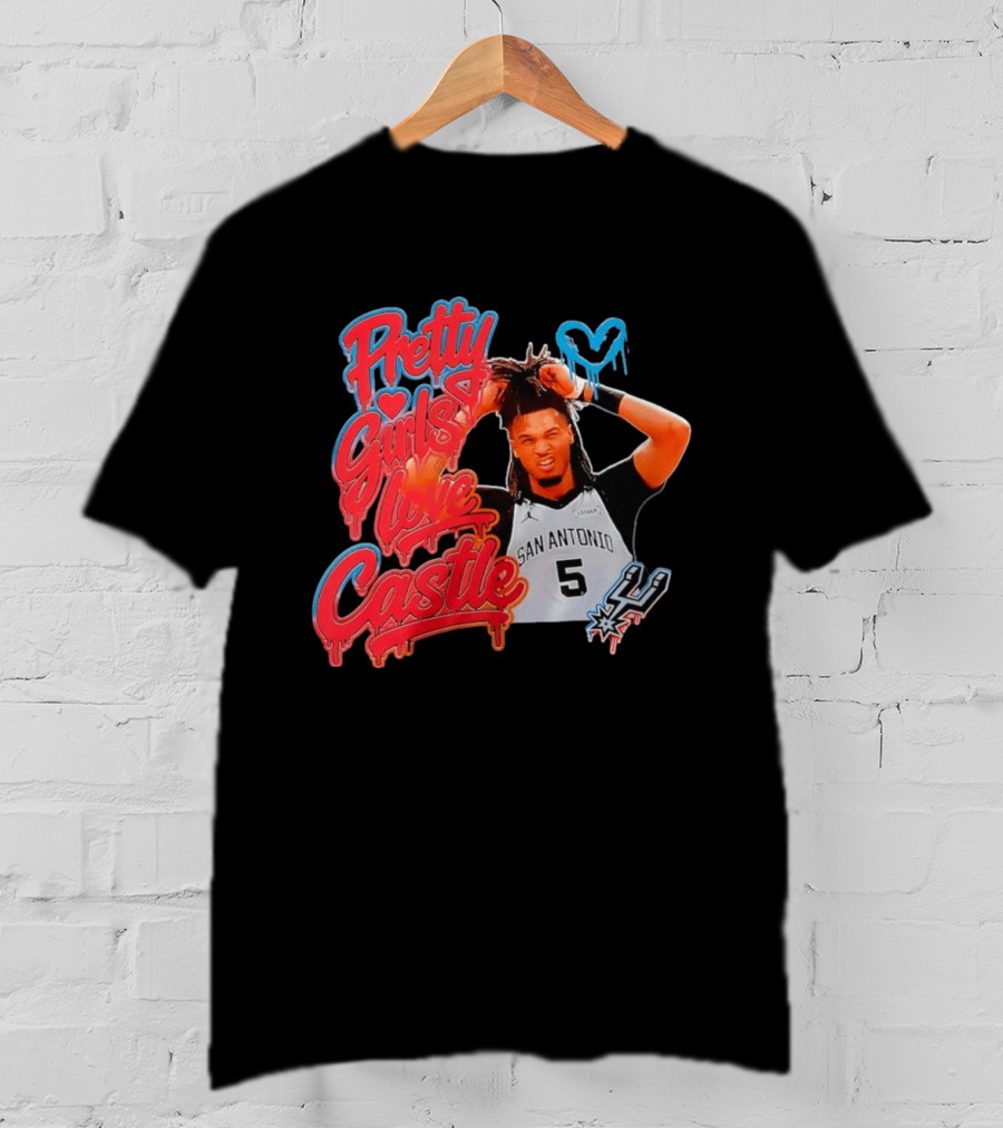 Pretty Girls Love Castle San Antonio Number 5 Spurs T-Shirt