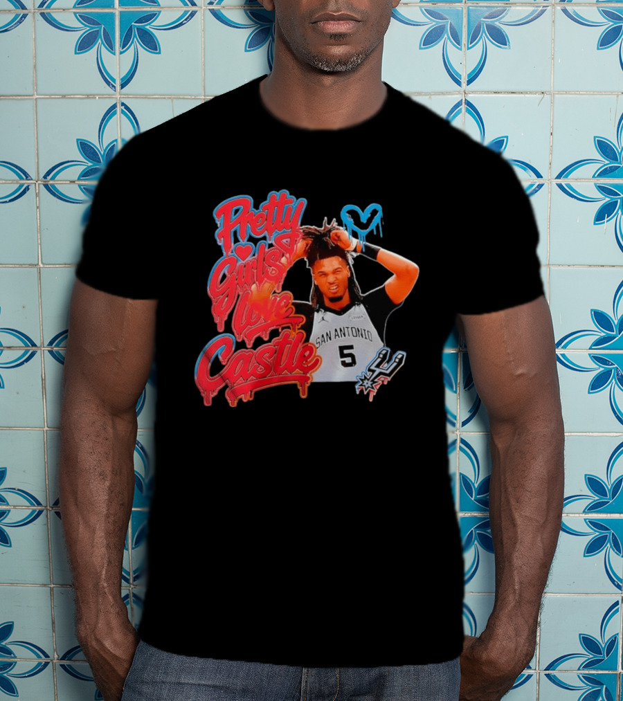 Pretty Girls Love Castle San Antonio Number 5 Spurs T-Shirt