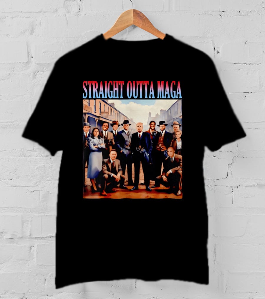 Straight Outta MAGA Donald Trump Elon Musk Tucker Carlson Vivek Ramaswamy Peaky Blinders T-Shirt