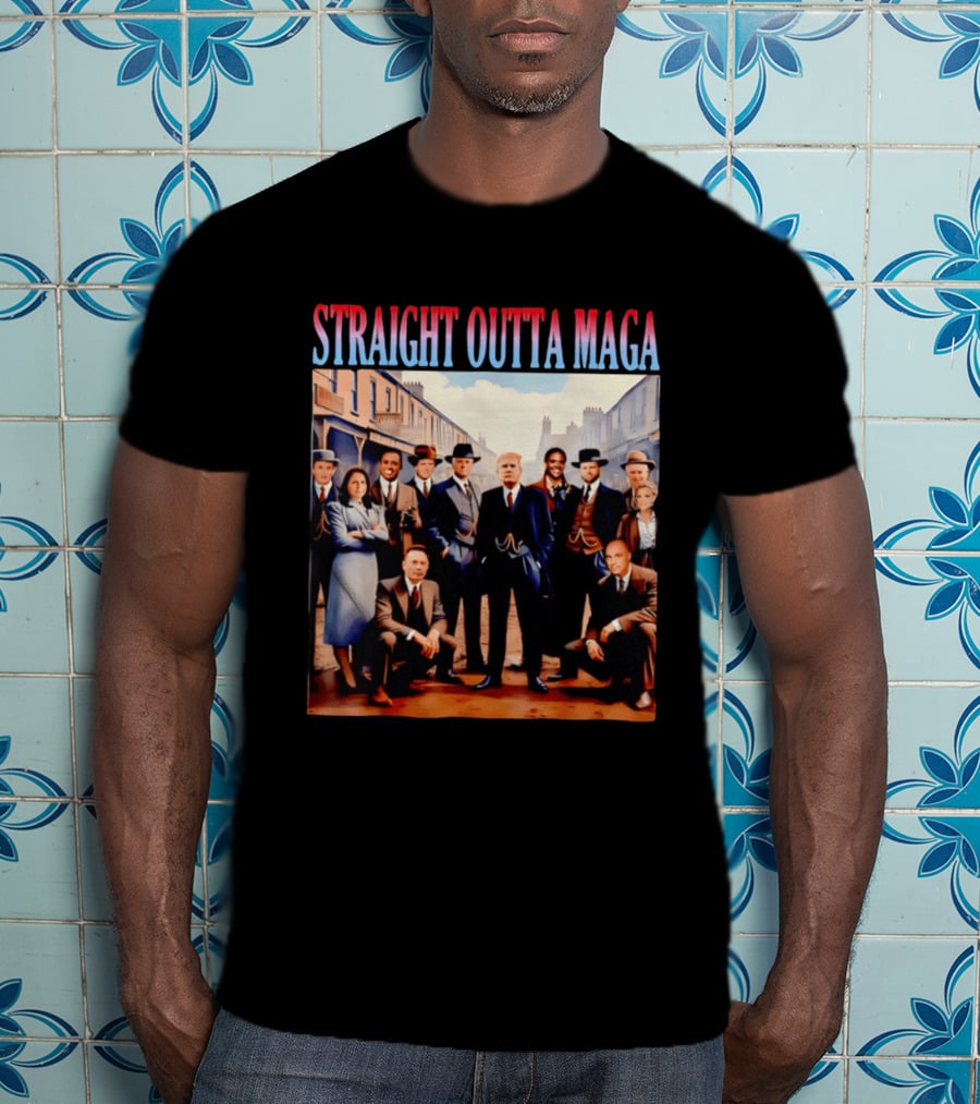 Straight Outta MAGA Donald Trump Elon Musk Tucker Carlson Vivek Ramaswamy Peaky Blinders T-Shirt