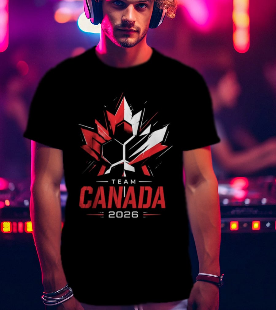 Team Canada 2026 Maple Leaf Geometric Sport Team Canada 2026 T-Shirt