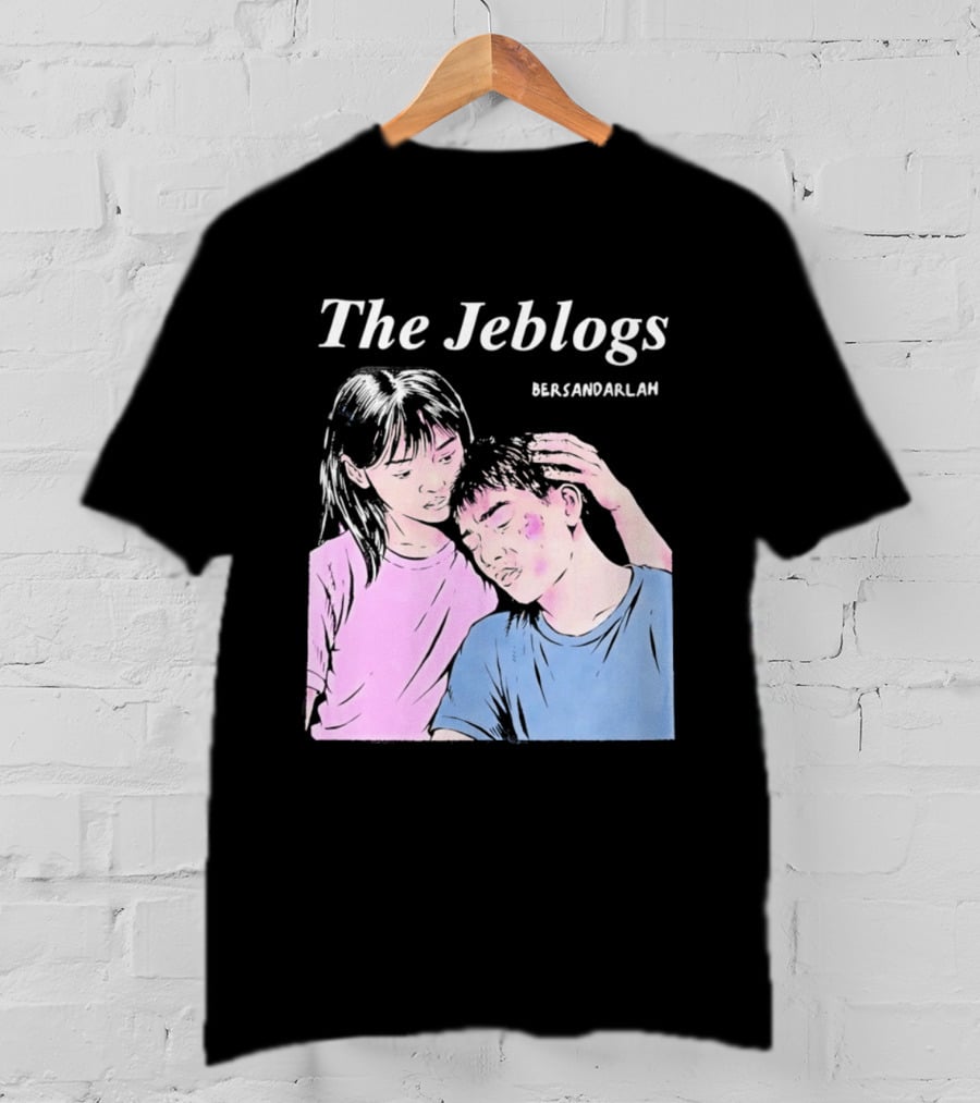 The Jeblogs Bersandarlah Pastel Art Style Tender Moment T-Shirt