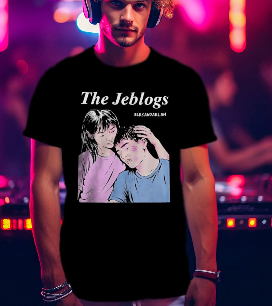 The Jeblogs Bersandarlah Pastel Art Style Tender Moment T-Shirt