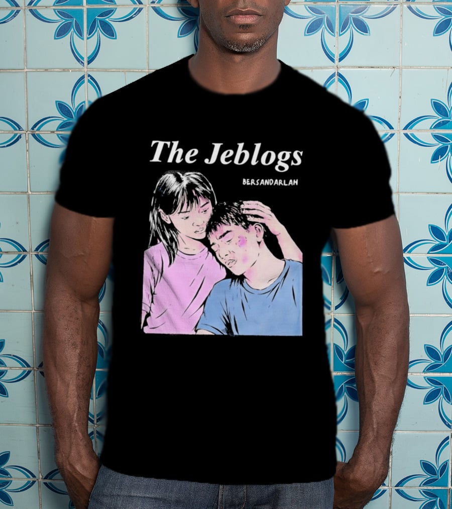 The Jeblogs Bersandarlah Pastel Art Style Tender Moment T-Shirt
