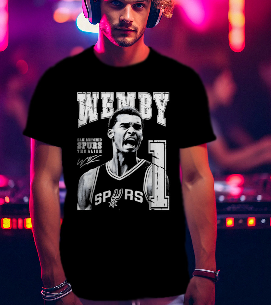 Wemby San Antonio Spurs The Alien 1 Victor Wembanyama Basketball T-Shirt