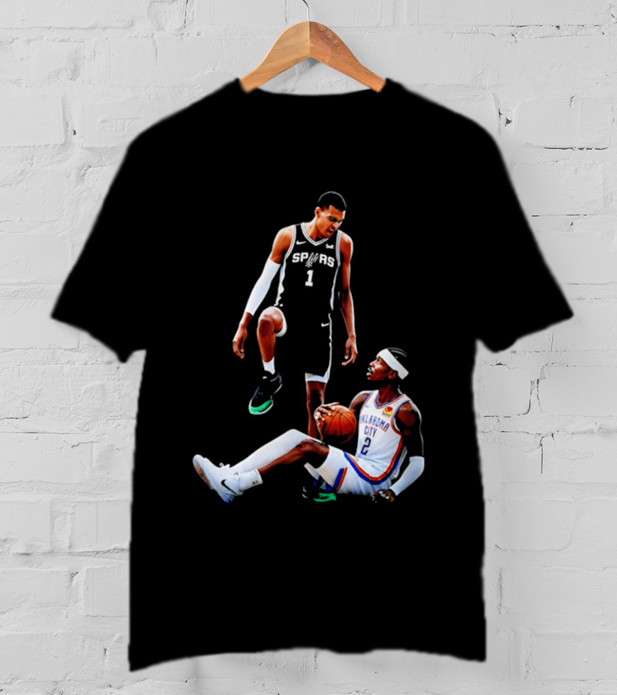 Victor Wembanyama Spurs Number 1 Vs Oklahoma City Number 2 Basketball Matchup T-Shirt